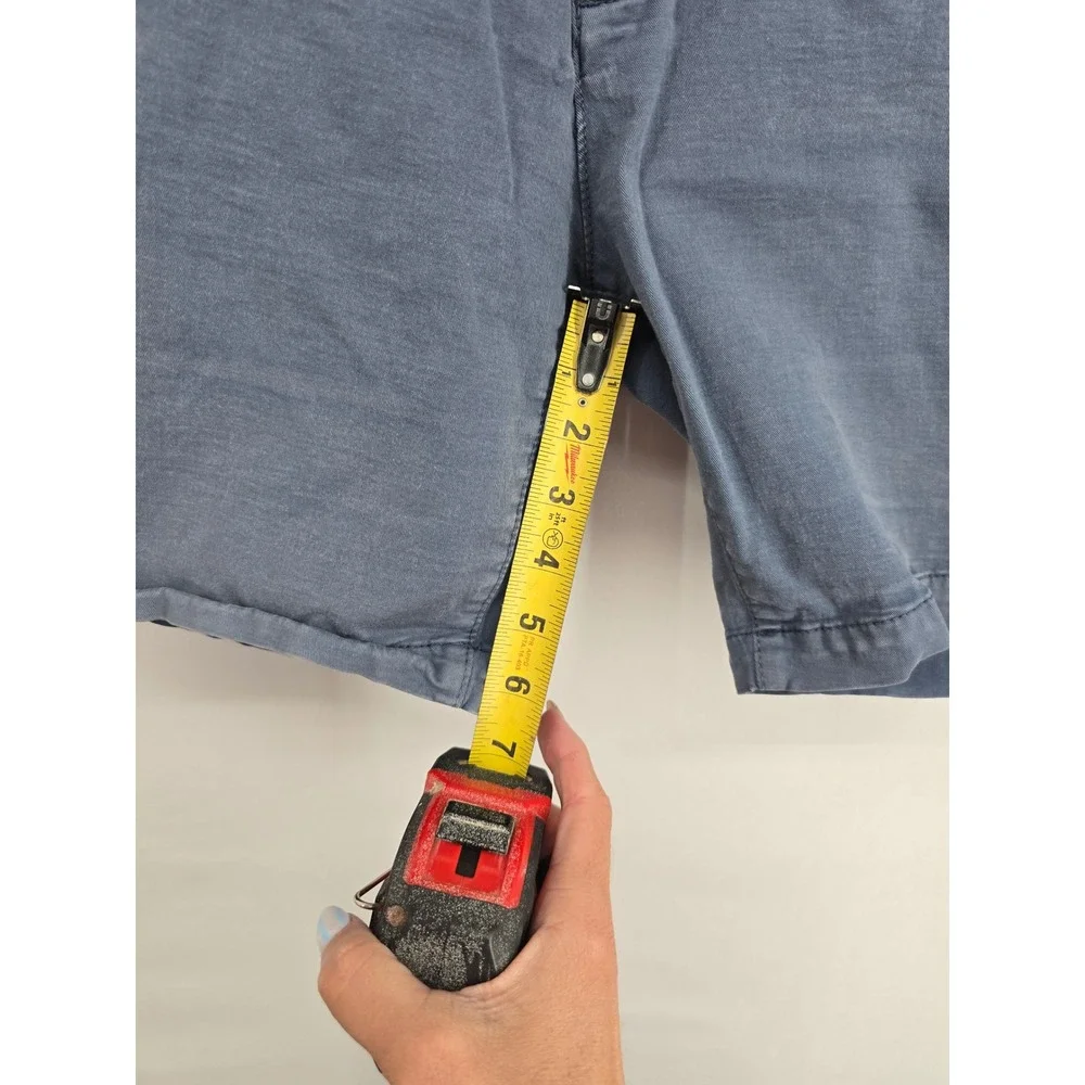 Marine Layer Mens Saturday Shorts Blue Chino Size 33 7 Inch Inseam